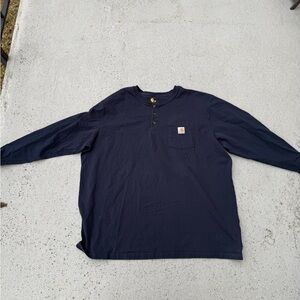 Carhartt Men's Navy Henley Shirt Size 3X